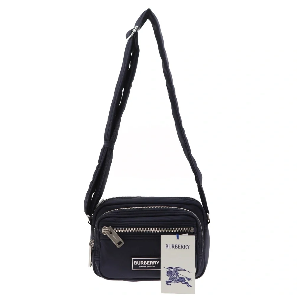 Burberry Warner Camera Crossbody Bag Navy Blue Nylon New